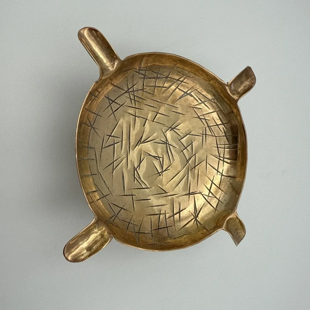 Vintage Brass Footed Bowl Soap,Trinket Dish,Tray Ashtray